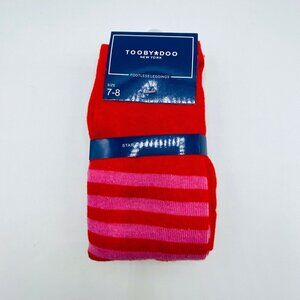 Toobydoo Girls Footless Leggings Size 9-10 Year New Pink Star of Stripes